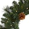 Nearly Natural; 20" LED Pine & Pinecone Artificial Christmas Wreath; Category:Undecorated Wreaths; Image:3